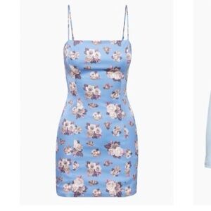 Aritzia Sunday Best Blue Floral Mini Dress